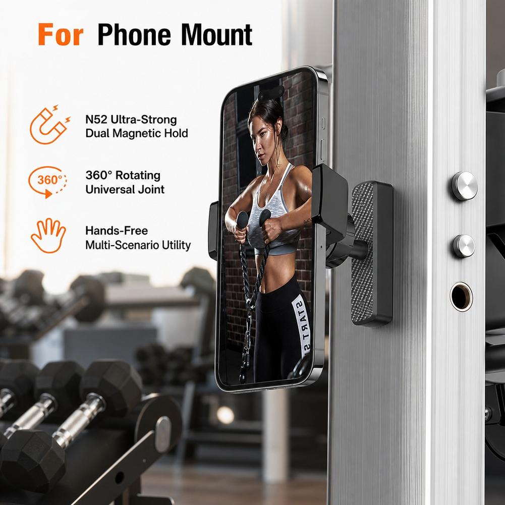 Phone Accessories Useful - 헬스장용 360도 회전 자석 휴대폰 거치대