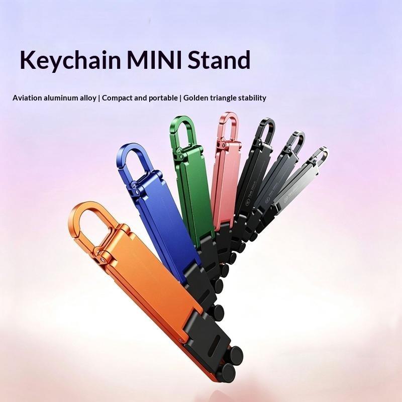 Phone Accessories Keychain - 접이식 미니 키체인 휴대폰 거치대 다각도