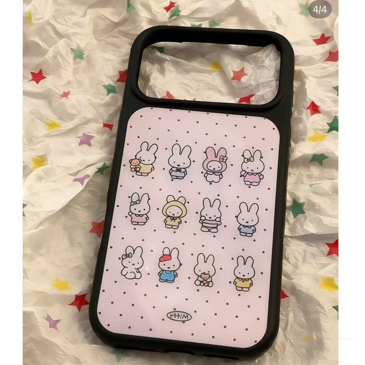 Phone Accessories Background - 사랑스러운 미피 토끼 무늬 배경 디자인의