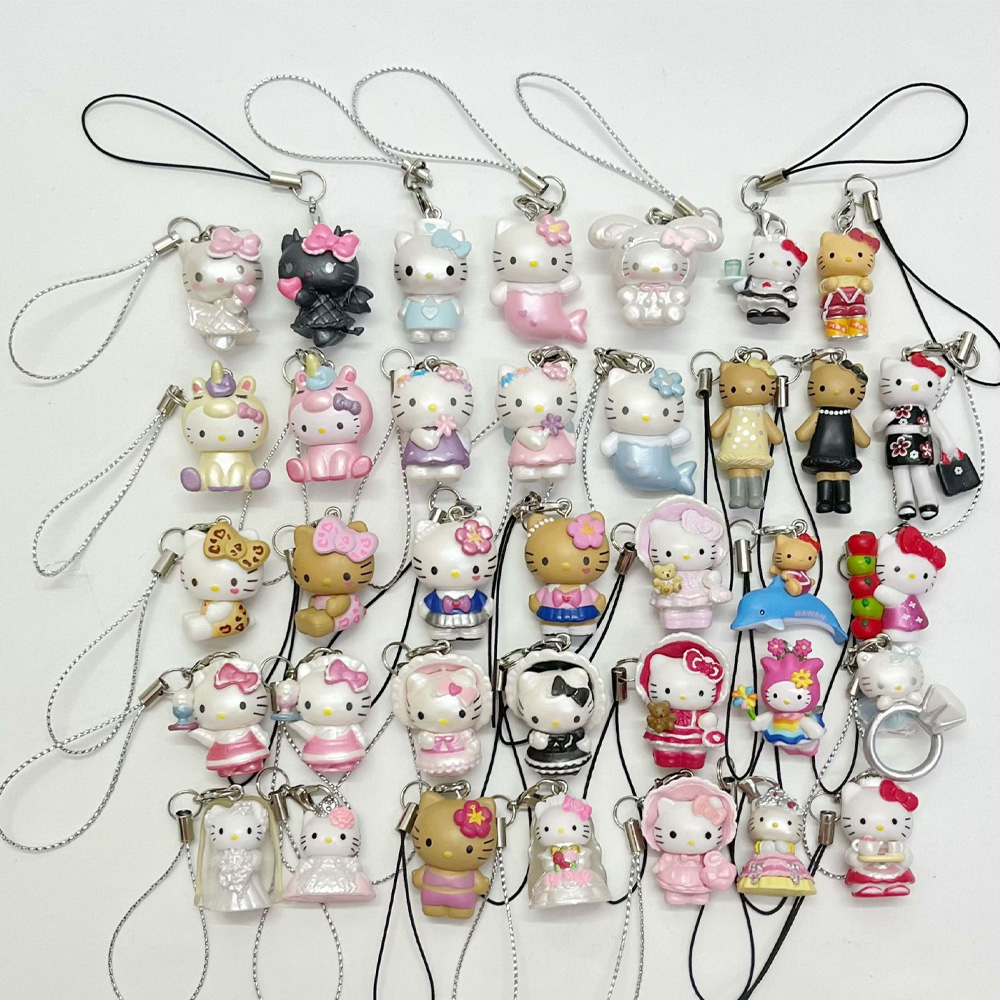 Phone Accessories Keychain - 귀여운 3D 헬로키티 휴대폰 액세서리, 키링,