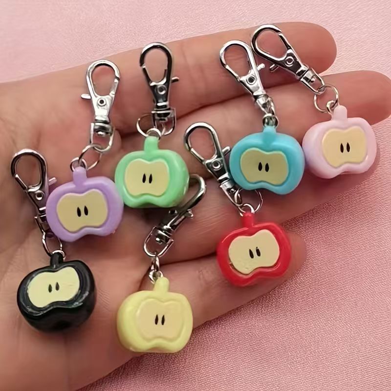 Phone Accessories Keychain - 7개의 레진 모조 애플 키체인, 가방