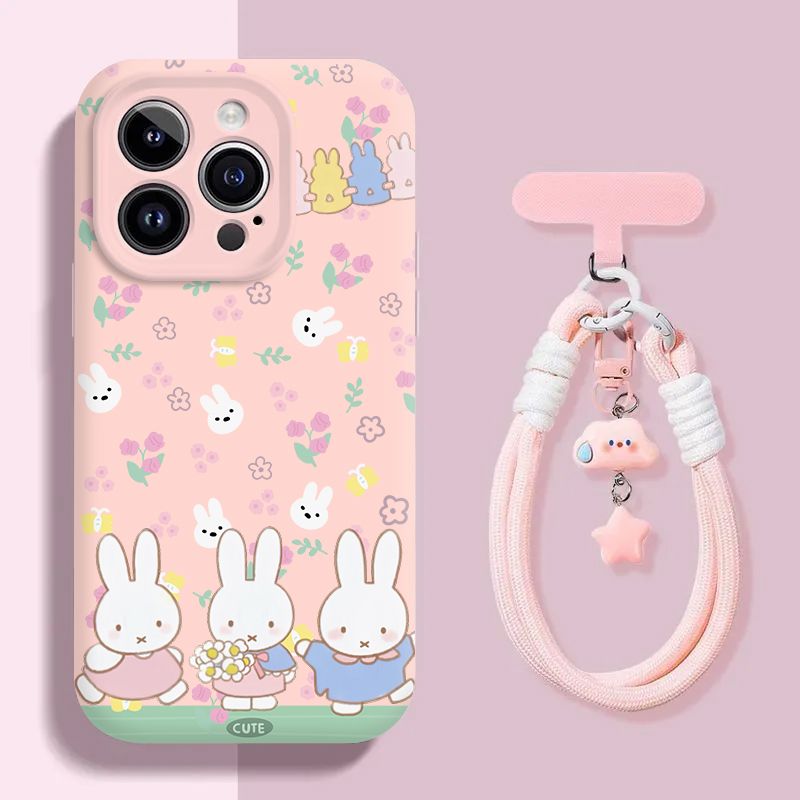 Phone Accessories Background - 미피 귀여운 토끼 무늬 휴대폰 케이스,
