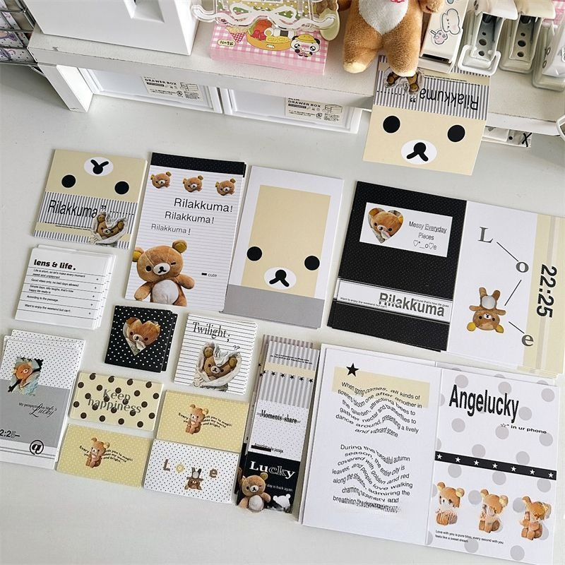 릴라쿠마 저널 데코 페이퍼 카드 귀여운 곰 스크랩북 배 - Phone Accessories Background 리뷰 및 가격