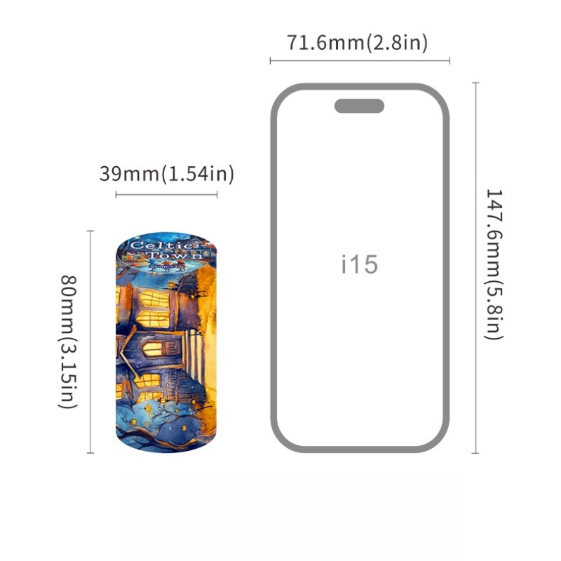 6롤 세트 - 8cm×200cm, 200cm 루프 길이 - Phone Accessories Background 리뷰 및 가격