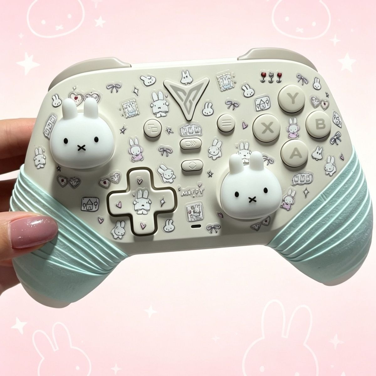 만화 캐릭터 미피 토끼 발 모양의 썸 그립 캡, PS5 - Gaming Controller Phone 리뷰 및 가격