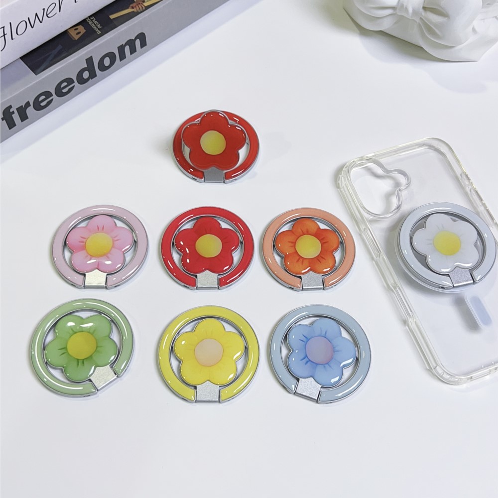 꽃 모양 자석 접이식 킥스탠드 폰 링 홀더 낙하 방지  - Phone Accessories Useful 리뷰 및 가격