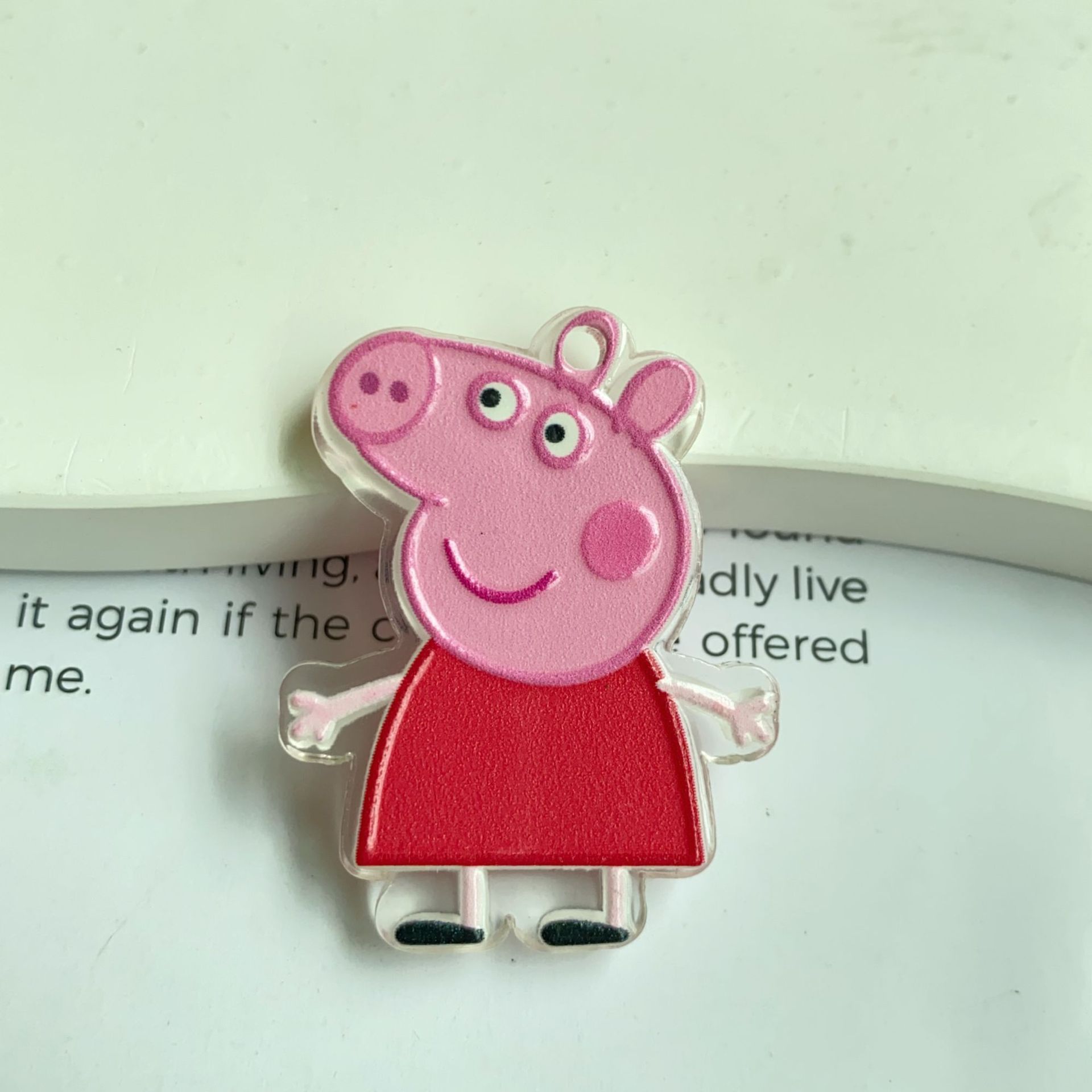 홀로그램 광택 오일 엠보싱 펜던트, 만화 페파피그 칩  - Phone Accessories Keychain 리뷰 및 가격