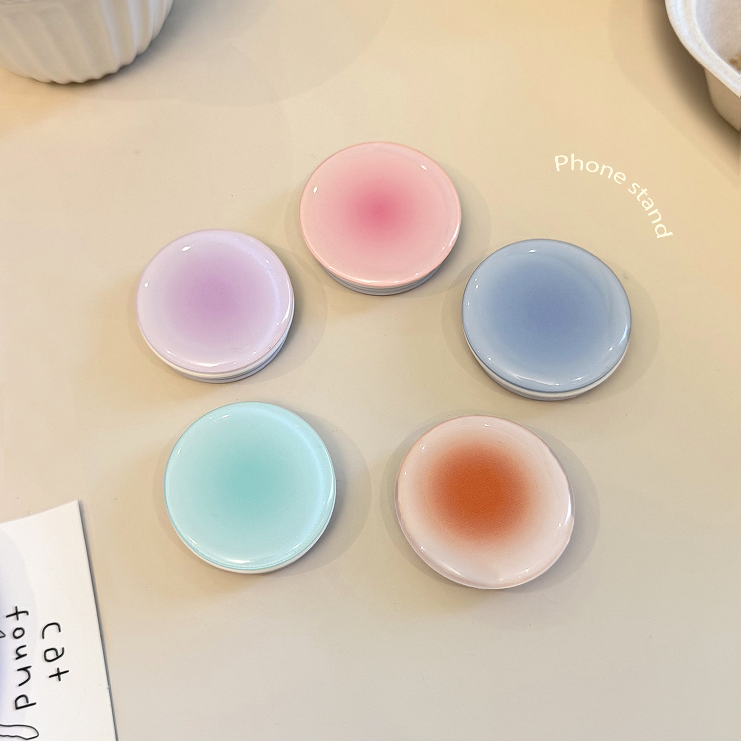 인스타 스타일 그라데이션 폰 그립 홀더 뒷면 접착식 파 - Phone Accessories Useful 리뷰 및 가격