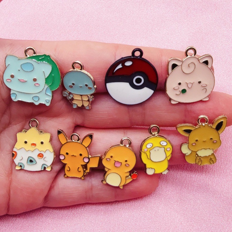 10pcs 만화 드립 오일 쥬얼리 액세서리 수제 DIY - Phone Accessories Keychain 리뷰 및 가격