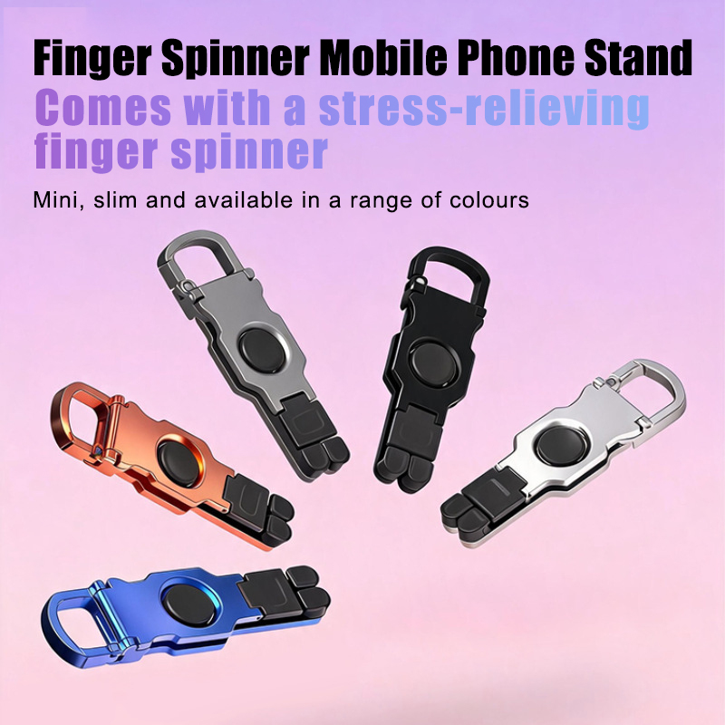 휴대용 핑거 스피너 폰 스탠드, 360도 회전 가능,  - Phone Accessories Keychain 리뷰 및 가격