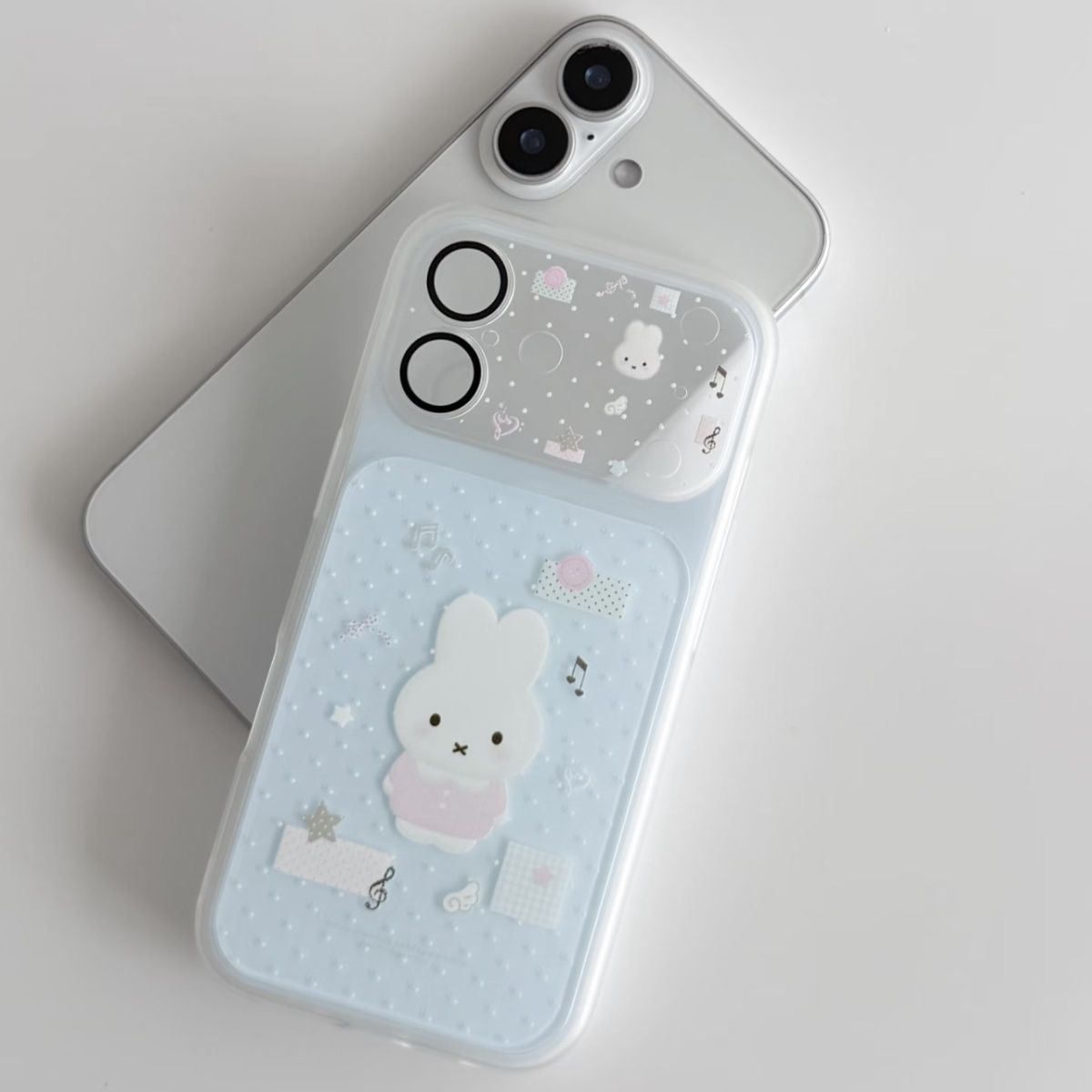 미피 브링 렌즈 필름 부착 가능한 부드럽고 귀여운 파란 - Phone Accessories Background 리뷰 및 가격
