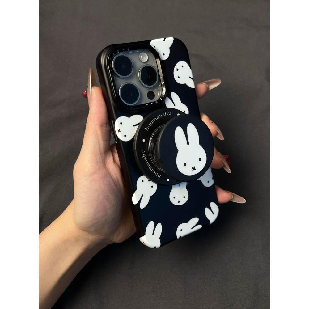 미피 토끼 자석 스탠드는 귀여운 만화 검정 배경이 있는 - Phone Accessories Background 리뷰 및 가격