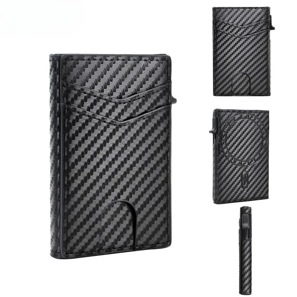 휴대용 명함 홀더 마그세이프 카본 파이버 지갑 남성용  - Phone Accessories Names 리뷰 및 가격