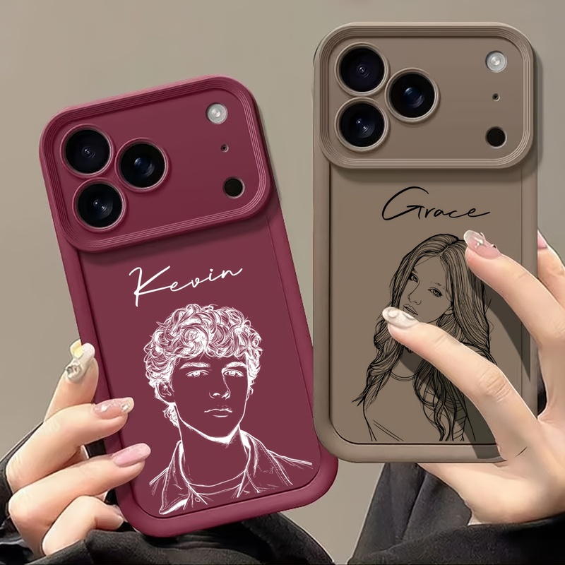 개인 맞춤형 DIY 이름 만화 패턴 스케치 가족 커플  - Phone Accessories Names 리뷰 및 가격