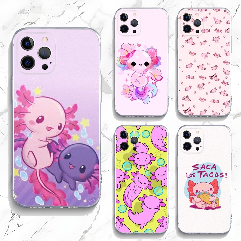 귀여운 Axolotl 휴대폰 케이스, 아이폰 15,14 - Phone Accessories Logo 리뷰 및 가격