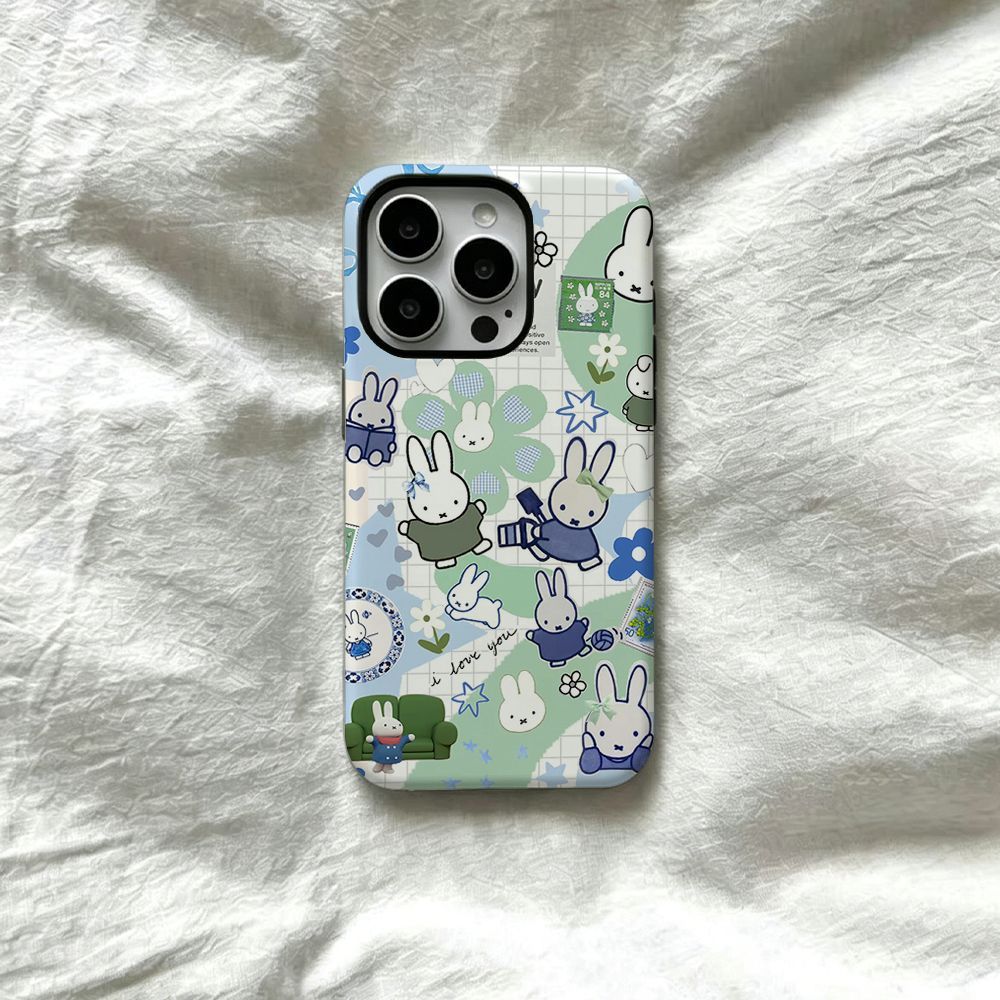아이폰 15 프로 맥스용 귀여운 미피 토끼 스티커 스타 - Phone Accessories Background 리뷰 및 가격