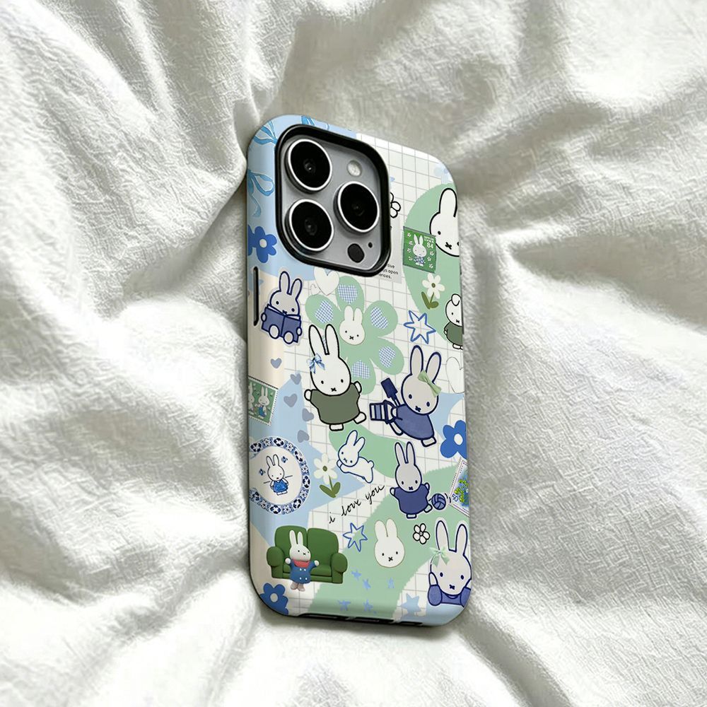 아이폰 15 프로 맥스용 귀여운 미피 토끼 스티커 스타 - Phone Accessories Background 리뷰 및 가격