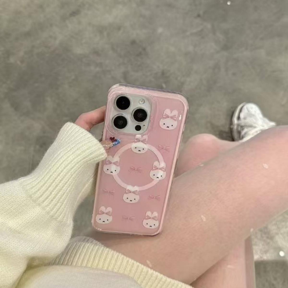 아이폰 15 프로 맥스용 귀여운 미피 토끼 스티커 스타 - Phone Accessories Background 리뷰 및 가격