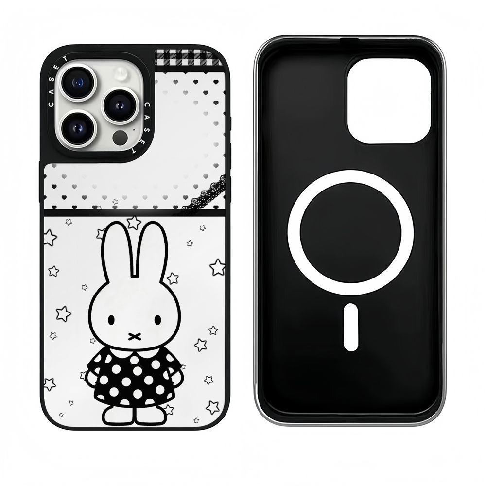 귀여운 미피 폰 케이스, 귀여운 만화 패턴, 검정색 흰 - Phone Accessories Background 리뷰 및 가격