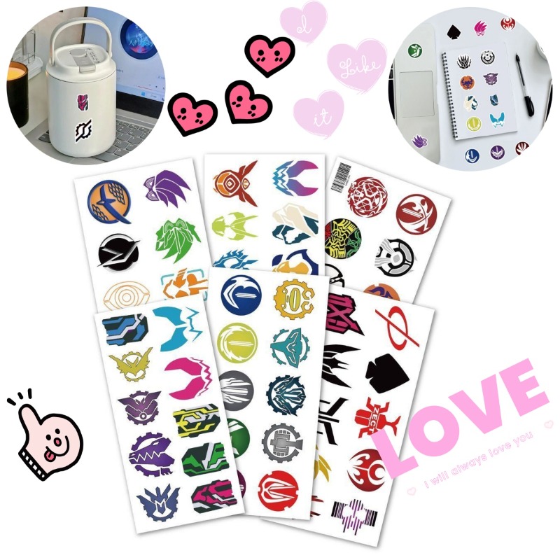 60 시트 가면 라이더 로고 스티커 크리 에이 티브 데 - Phone Accessories Logo 리뷰 및 가격